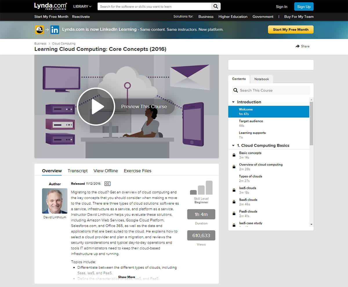 Lynda course example